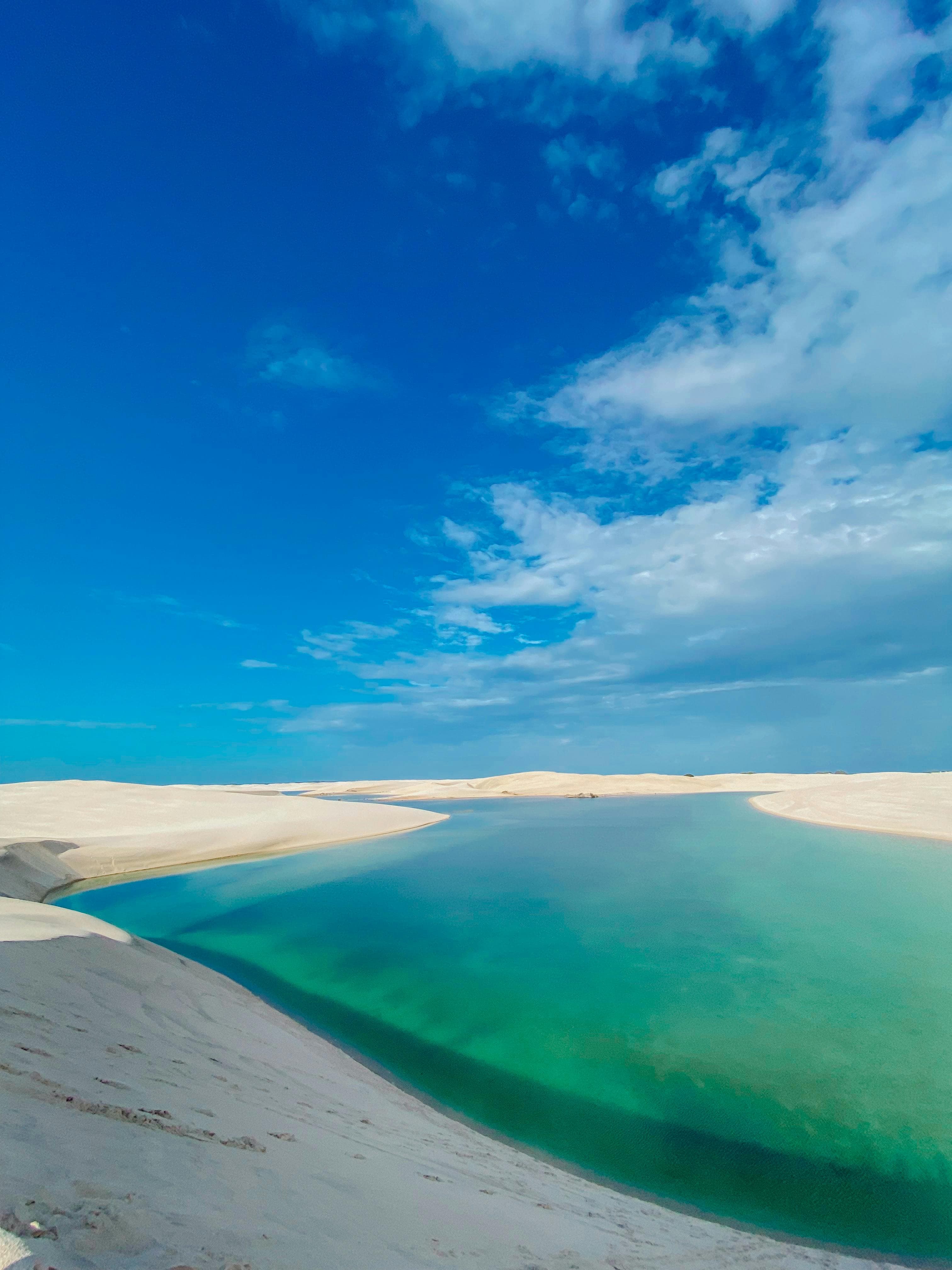 Paisagem deserta dos Lençóis Maranhenses no Maranhão