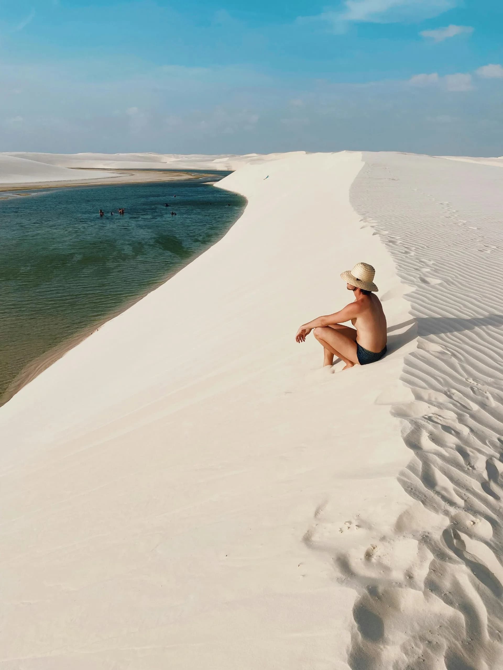 Vista aérea das lagoas dos Lençóis Maranhenses